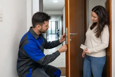 Chaveiro abrindo uma porta em Presidente Prudente com ferramentas especializadas.
